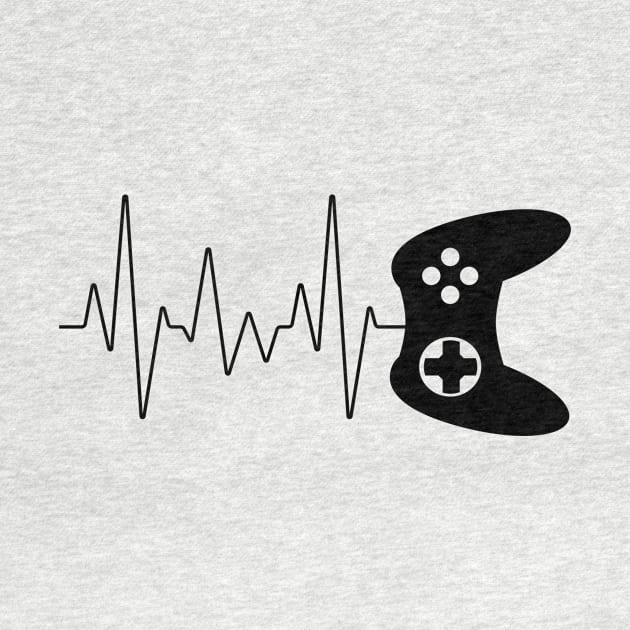 Gamer heartbeat t-shirt by Thepurplepig